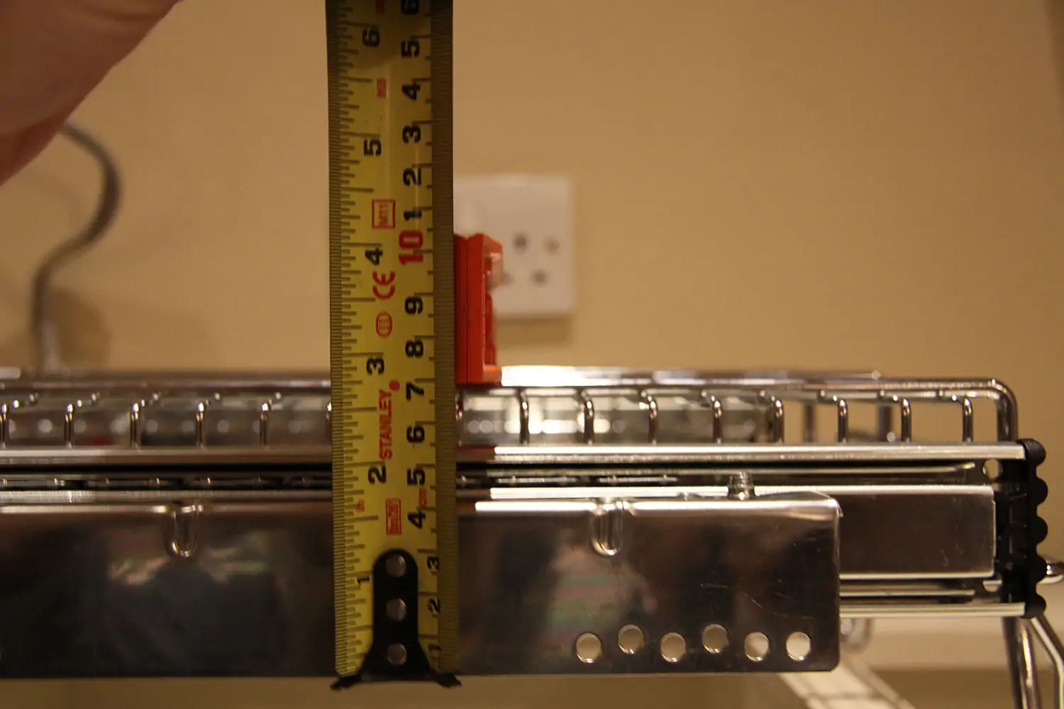 2. Measuring From The Bottom Of The Soft Close Chrome Basket To The Top Of The Runner